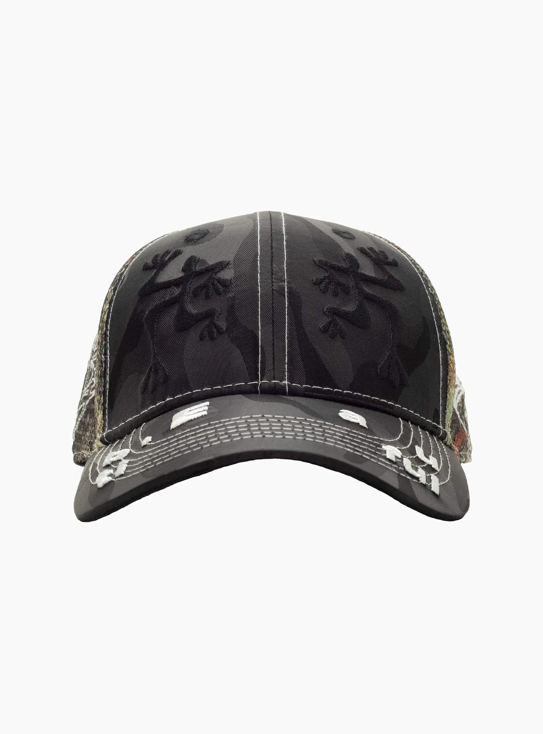 Biyu Trucker Hat Satin Black Camo
