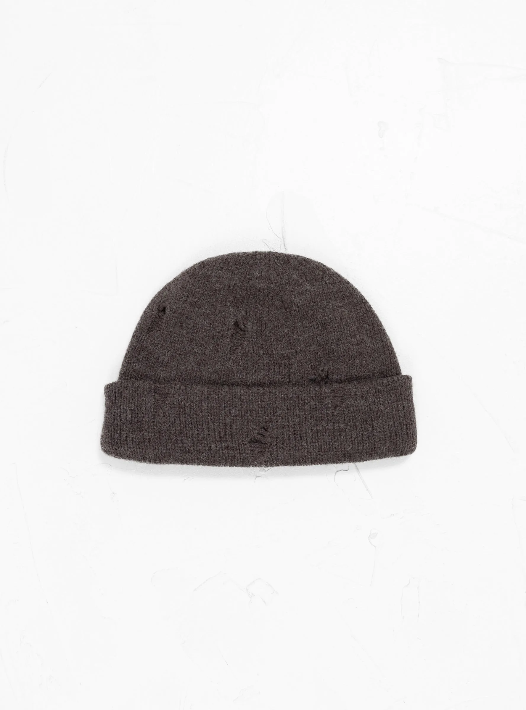 Broken Wool Beanie Charcoal