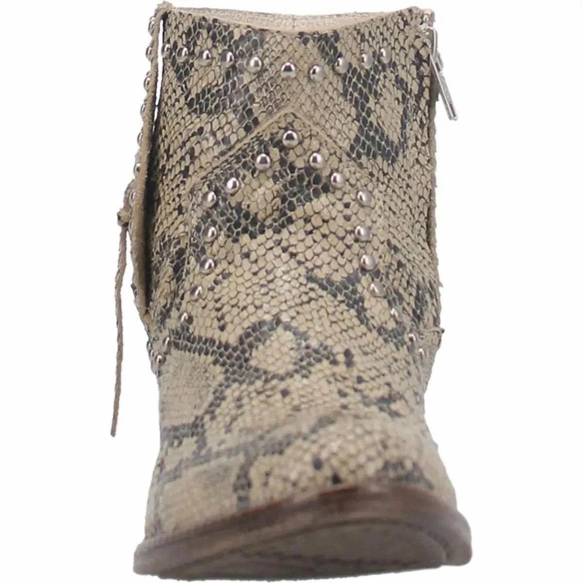 Dingo Clementine - Womens Snake Print Leather Cowgirl Bootie