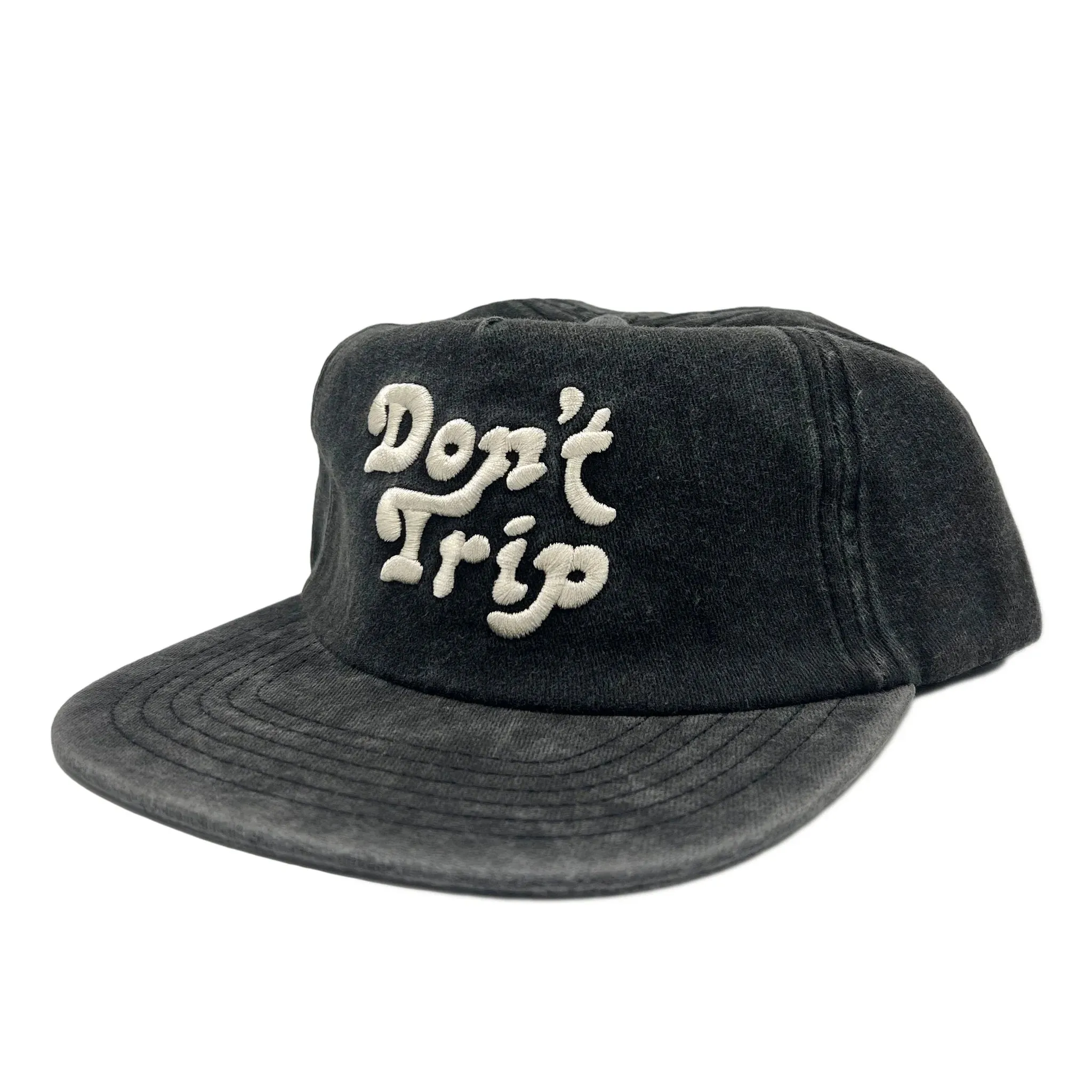 Don't Trip Washed 5 Panel Strapback Black