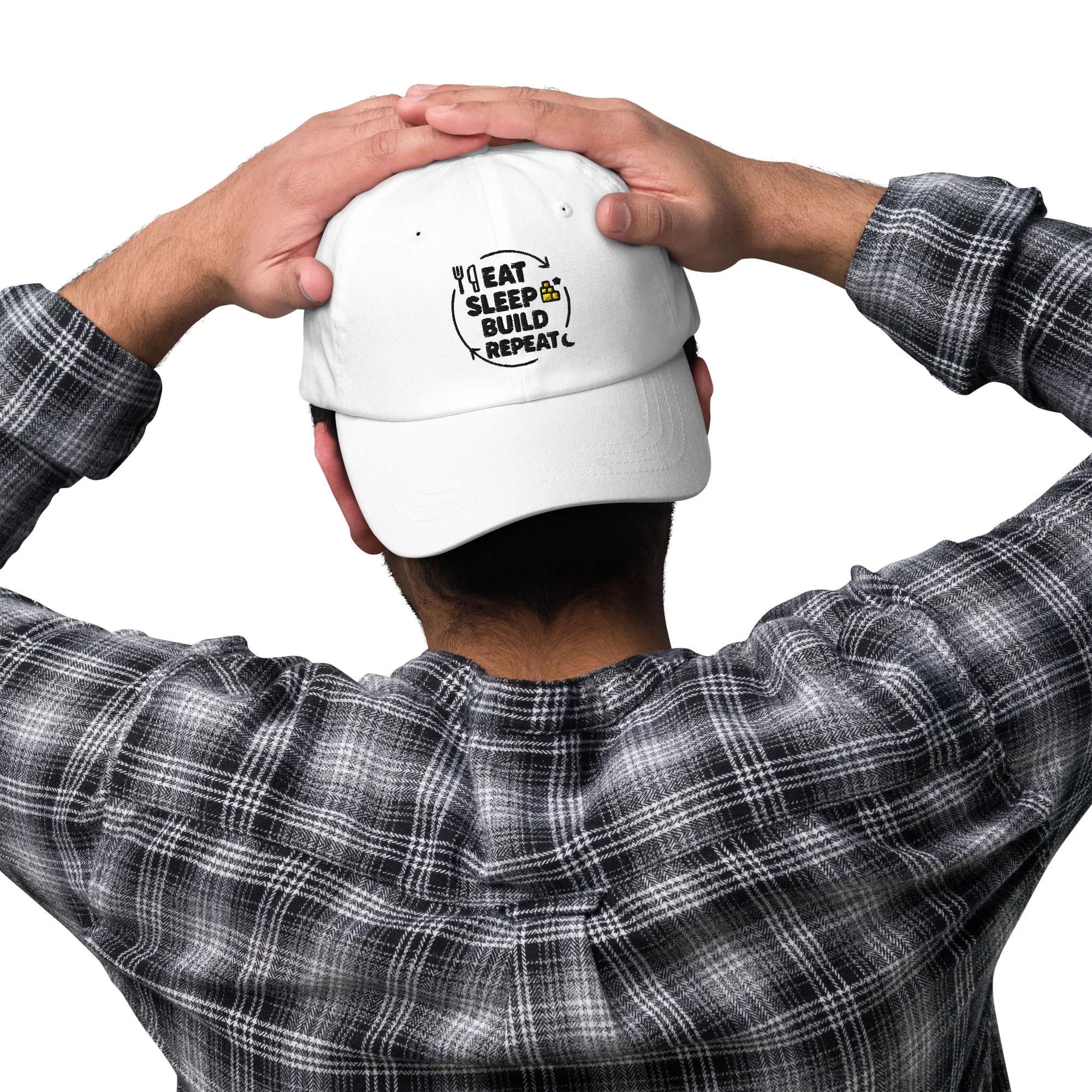 Eat. Sleep. Build. Repeat Hat