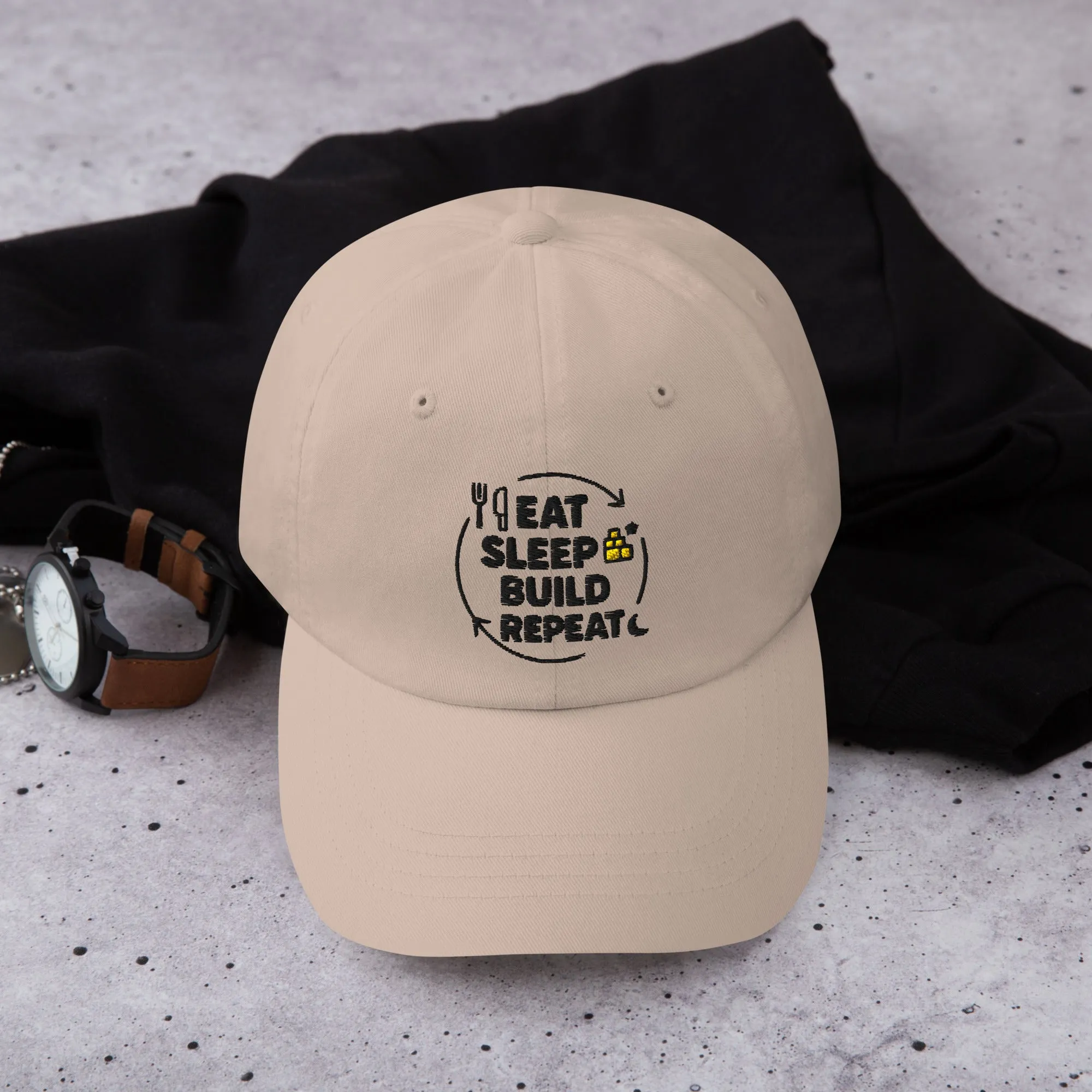Eat. Sleep. Build. Repeat Hat