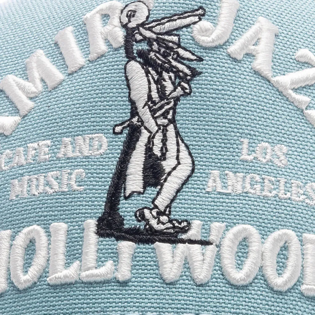 Jazz Wolf Trucker Hat - Dusty Blue