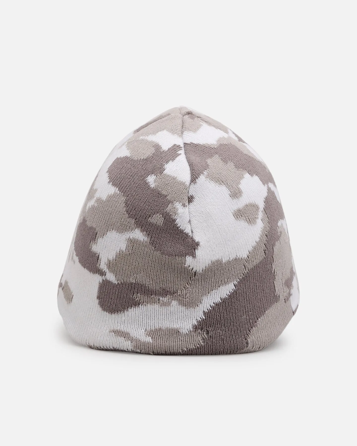 Loiter Motor Skull Knit Beanie Snow Camo