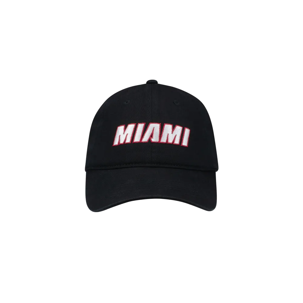 Miami HEAT Black Wordmark Dad Hat