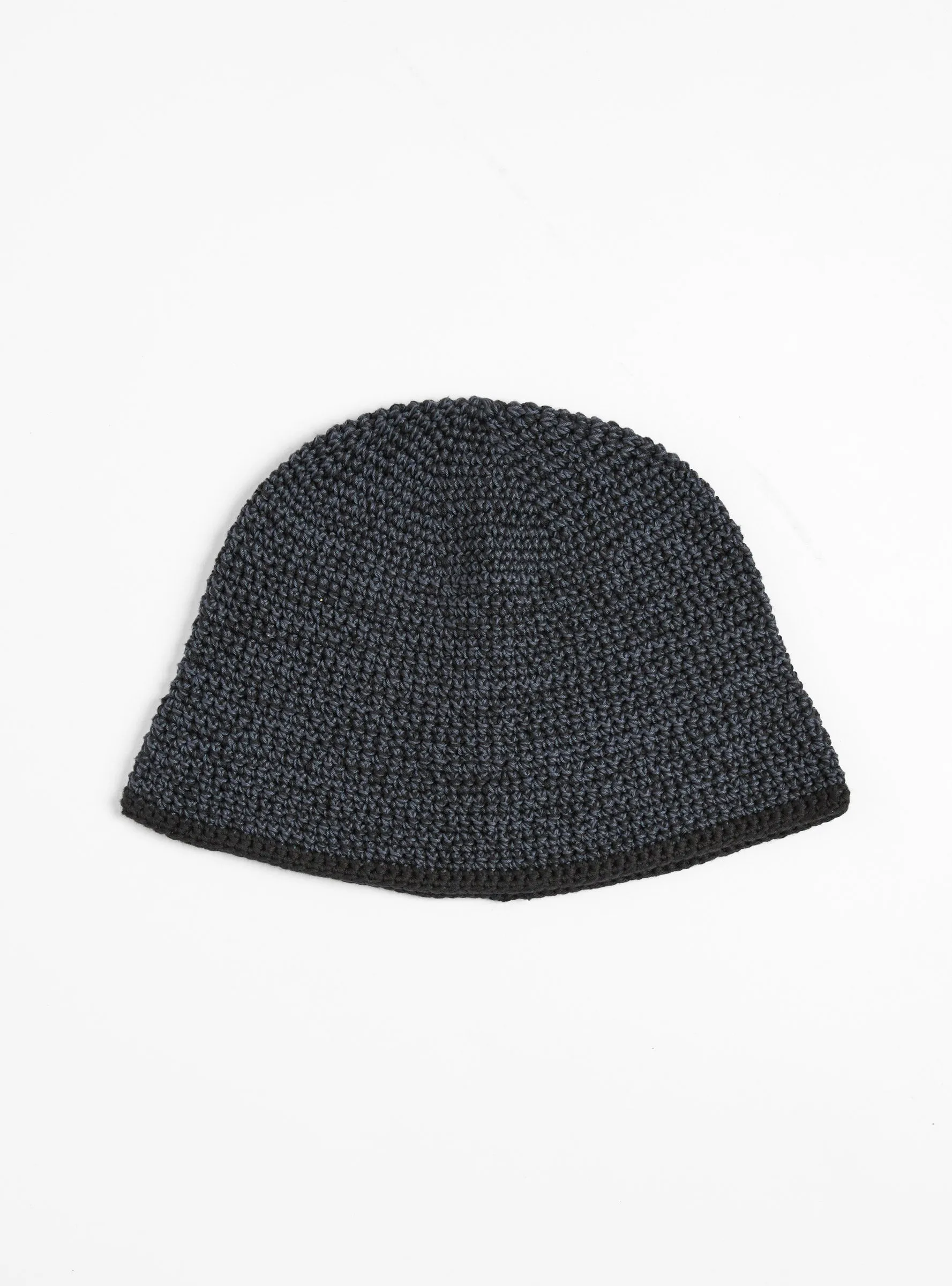 Mix Hand Knit Hat Black