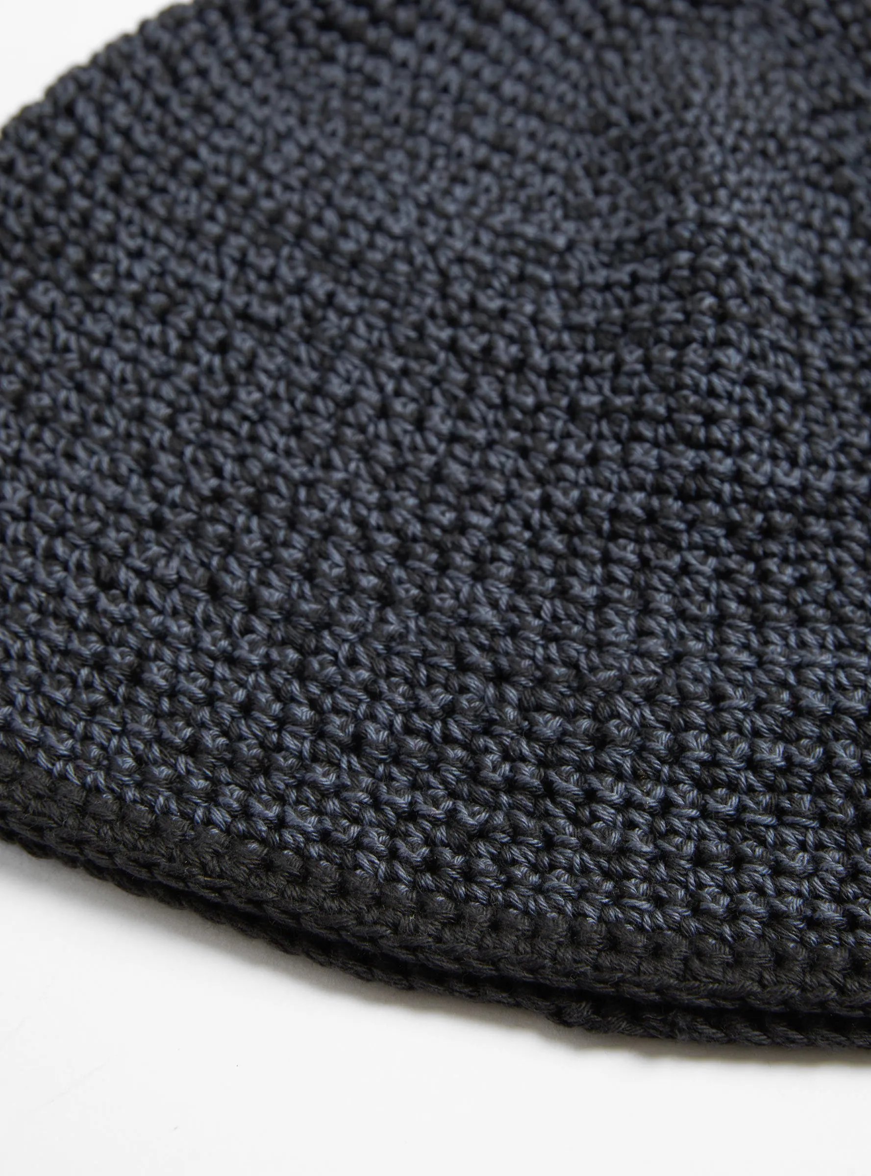 Mix Hand Knit Hat Black