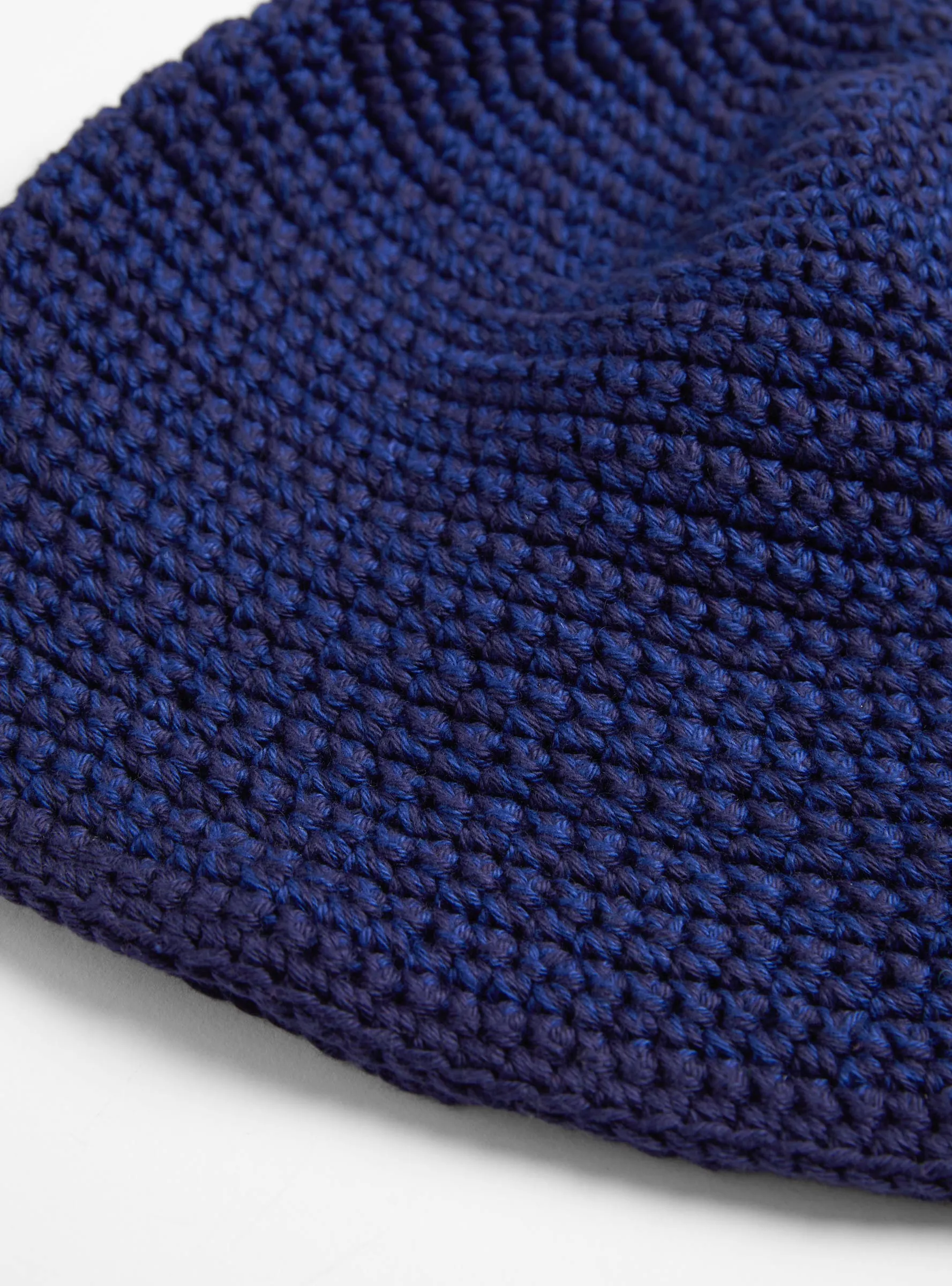 Mix Hand Knit Hat Navy