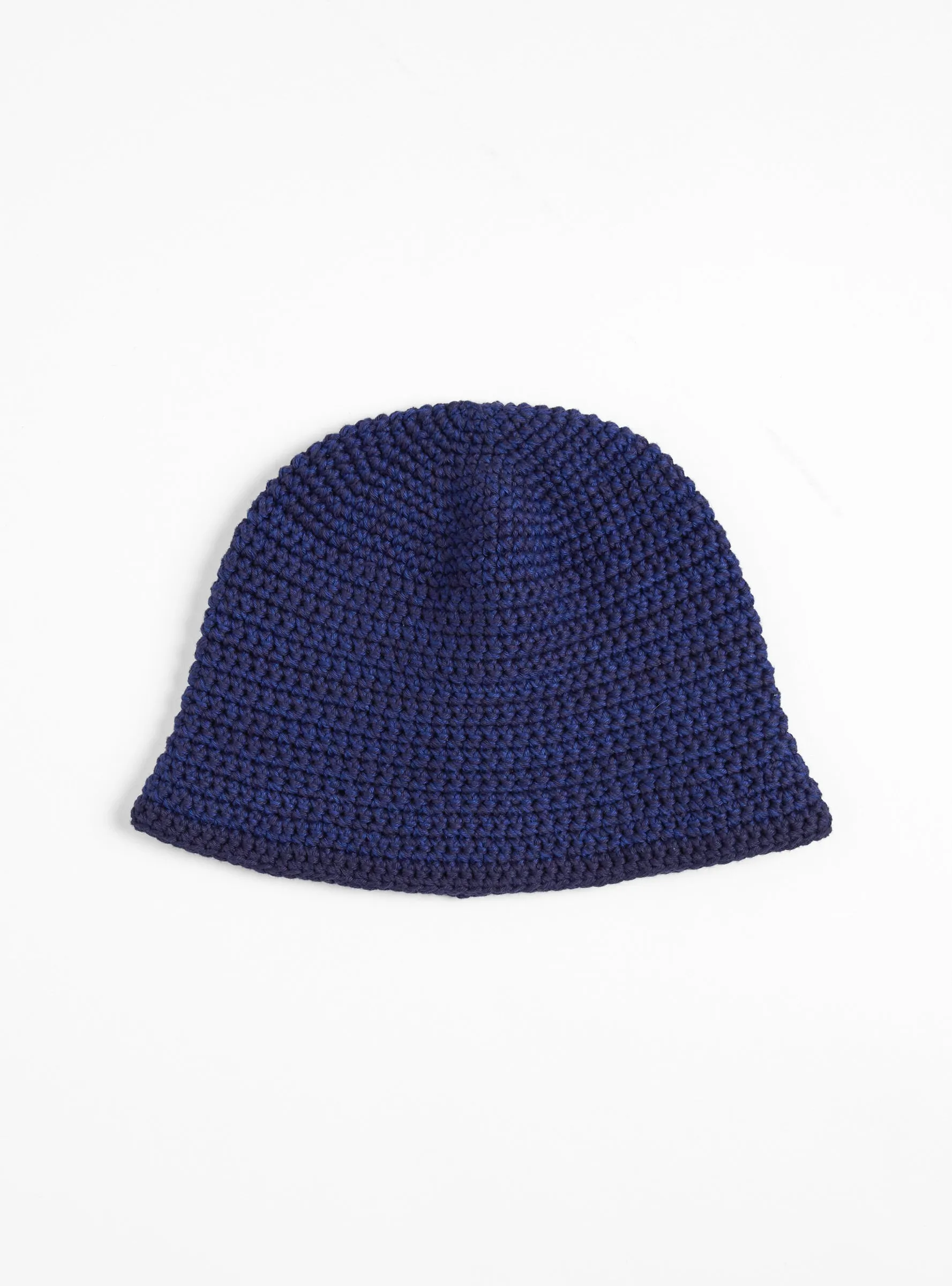 Mix Hand Knit Hat Navy
