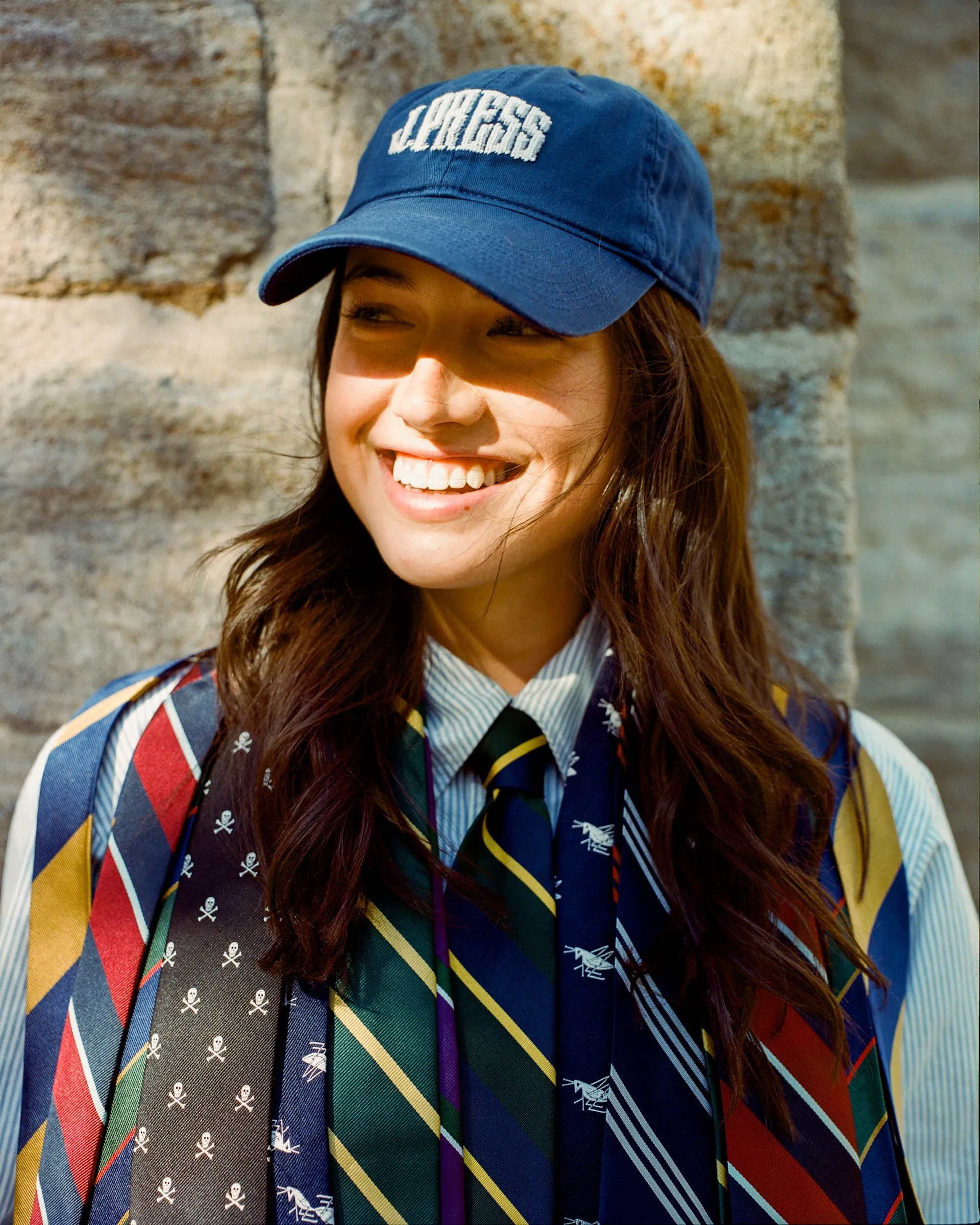 NAVY J. PRESS NEEDLEPOINT HAT