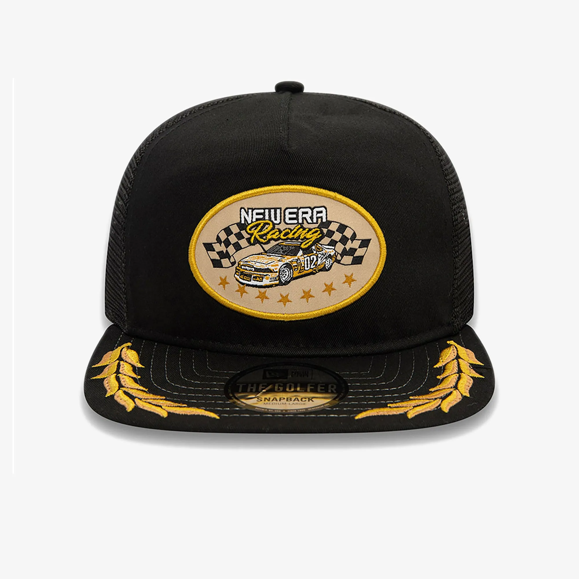 NEW ERA | MOTORSPORT GOLFER CAP { BLACK