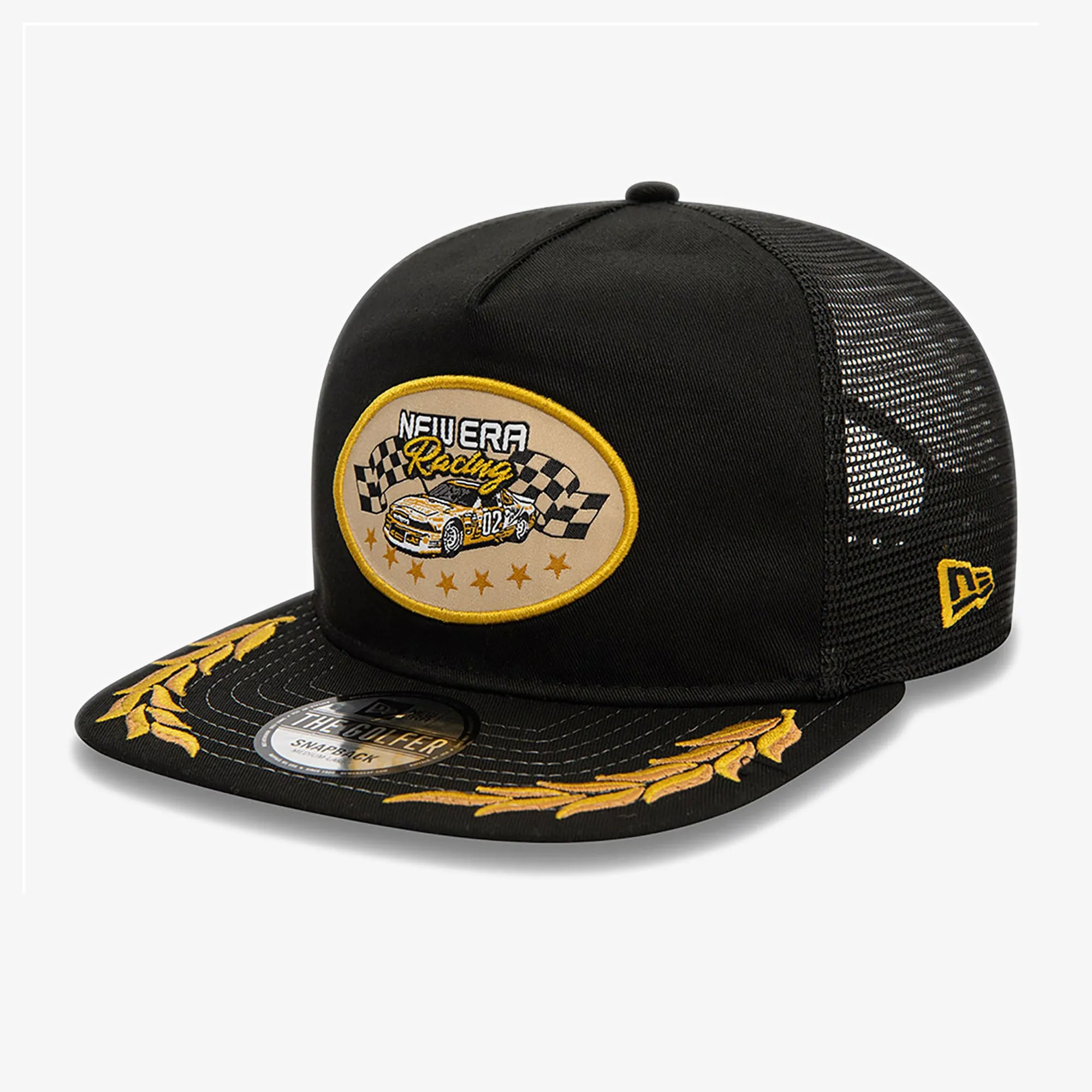 NEW ERA | MOTORSPORT GOLFER CAP { BLACK