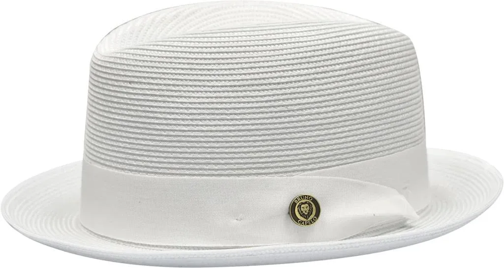 Romeo Narrow Brim Braid Straw Fedora by Bruno Capelo