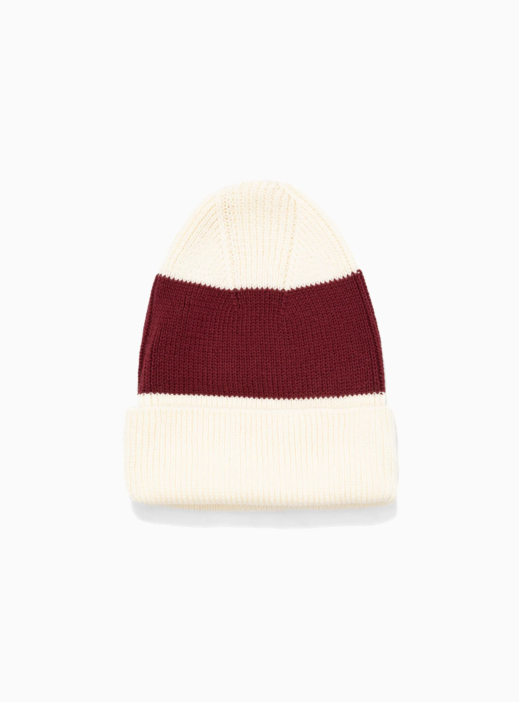 Stripe Beanie Burgundy
