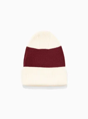 Stripe Beanie Burgundy