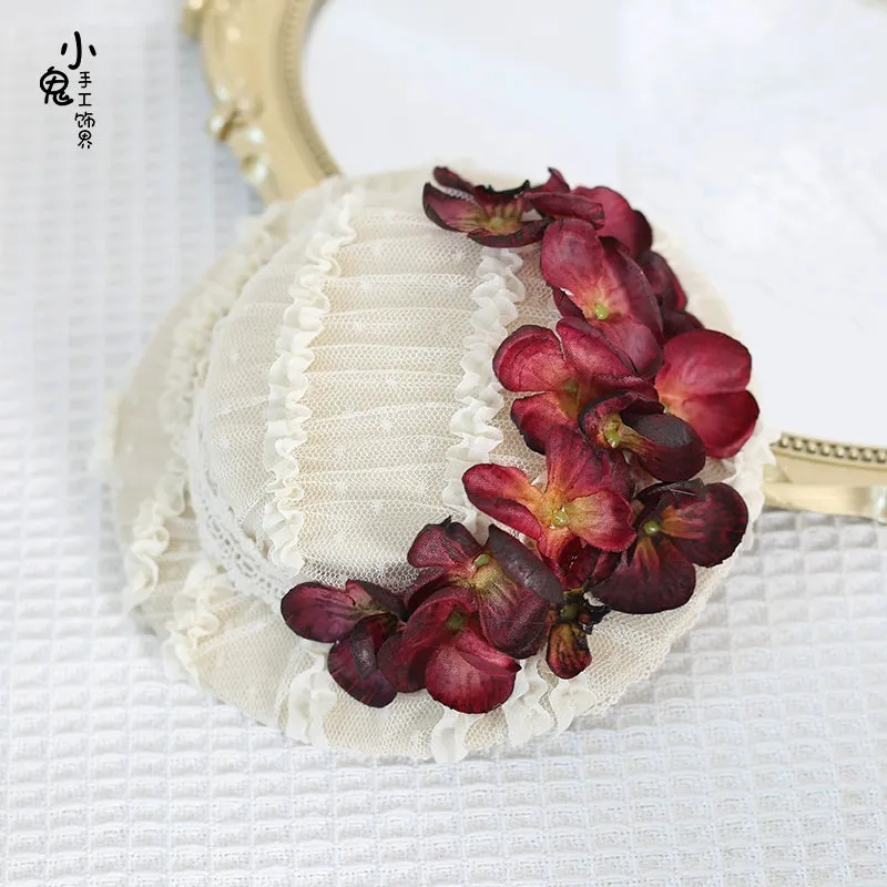 Summer Floral Flat Hat