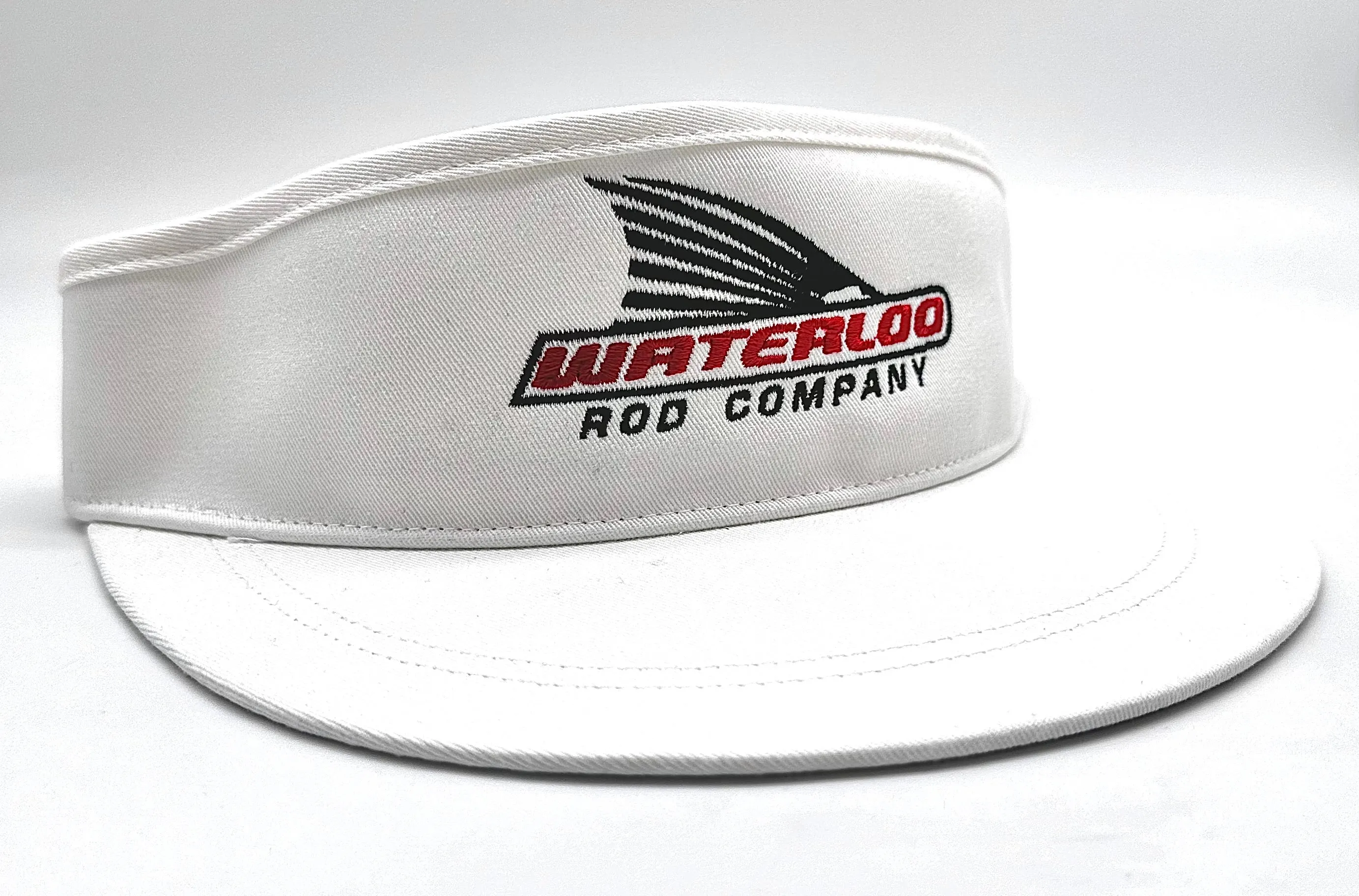 Waterloo White Classic Golf Visor - Tails Up Logo
